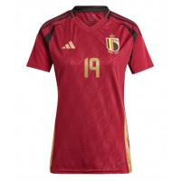 Camiseta Bélgica Johan Bakayoko #19 Primera Equipación para mujer Eurocopa 2024 manga corta